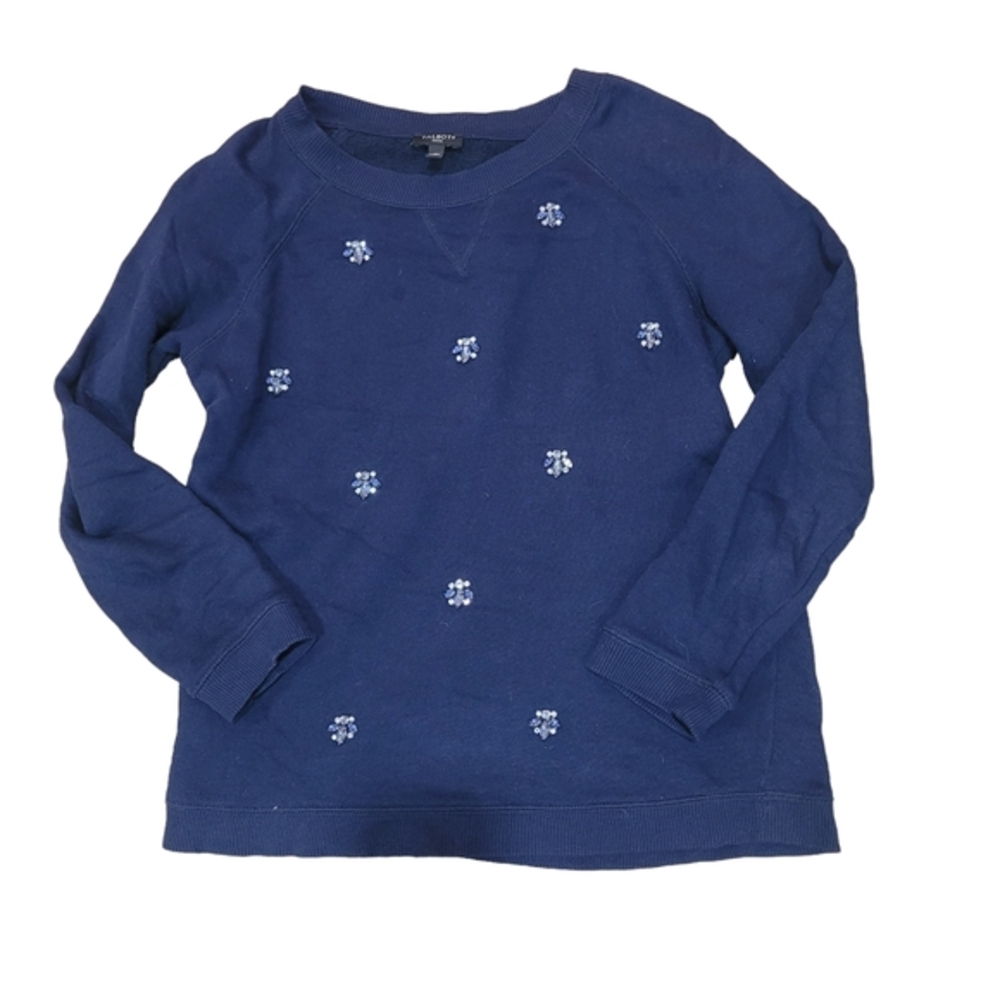 Talbots Women’s‎ Blue Jeweled Sweater Size Small